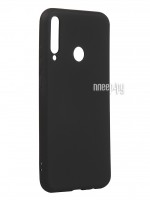 Чехол с микрофиброй DF для Realme 6i Silicone Black rmOriginal-03
