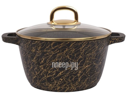 Кастрюля Kukmara Грация 3.5L Black-Gold кчз35а