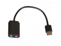 Звуковая карта Ugreen US205 USB 2.0 External Sound Adapter Black 30724