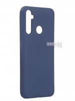 Чехол с микрофиброй DF для Realme 6i Silicone Blue rmOriginal-03