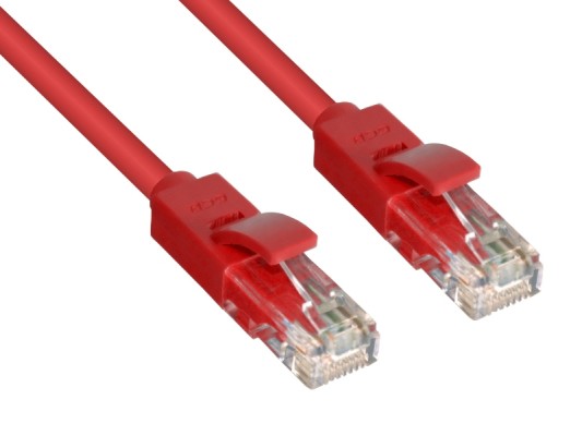 Сетевой кабель GCR UTP 24AWG cat.5e RJ45 T568B 2.5m Red GCR-LNC04-2.5m