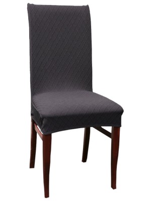 Чехол на стул LuxAlto Fukra Rhombus T001 Dark Grey 11305