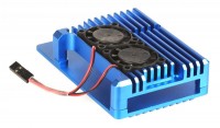 Корпус Qumo RS008 для Raspberry Pi 4 Aluminum Case with Fans Blue
