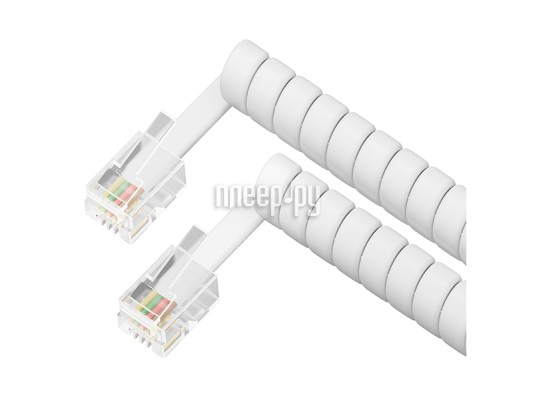 Сетевой кабель GCR RJ9 4P4C 10m White GCR-53074