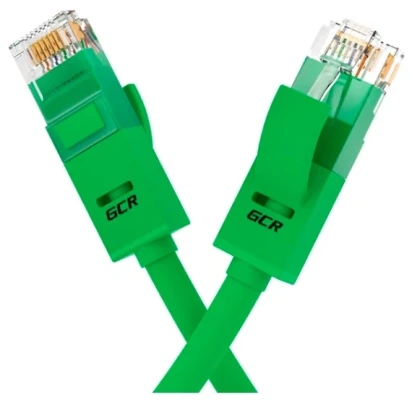 Сетевой кабель GCR UTP 24AWG cat.5e RJ45 T568B 0.1m Green GCR-LNC05-0.1m