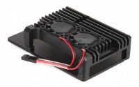 Корпус Qumo RS010 для Raspberry Pi 4 Aluminum Case with Fans Black