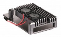 Корпус Qumo RS007 для Raspberry Pi 4 Aluminum Case with Fans Grey