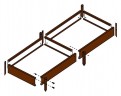 Грядка Комфорт на даче Московская усиленная, оцинкованная, добор 2m x 22cm Brown 00120K