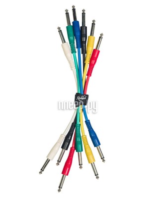 Комплект патч-кабелей для соединения педалей Rockdale Mono jack (TS) male 20cm IC016-20CM