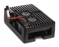 Корпус Qumo RS021 для Raspberry Pi 4 Aluminum Case with Fans Black