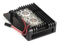Корпус Qumo RS012 для Raspberry Pi 4 Aluminum Case with Fans Black
