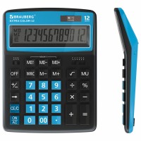 Калькулятор Brauberg Extra Color-12-BKBU 250476