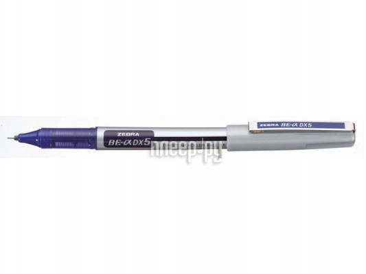Ручка-роллер Zebra Zeb-Roller BE& DX5 0.5mm корпус Silver, стержень Blue EX-JB4-BL