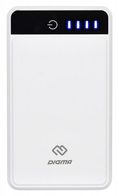 Внешний аккумулятор Digma Power Bank DG-10000-3U 10000mAh White