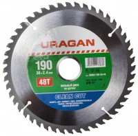 Диск Uragan Clean Cut 190x30mm 48T по дереву 36802-190-30-48