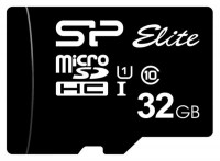 Карта памяти 32Gb - Silicon Power Elite MicroSDHC Class 10 UHS-I SP032GBSTHBU1V10SP с переходником под SD (Оригинальная!)