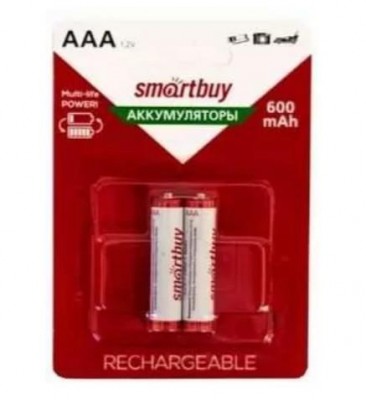 Аккумулятор AAA - SmartBuy R03 NiMh 600 mAh SBBR-3A02BL600 (2 штуки)