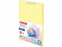 Бумага цветная Brauberg A4 80g/m2 100 листов пастель Yellow 112446