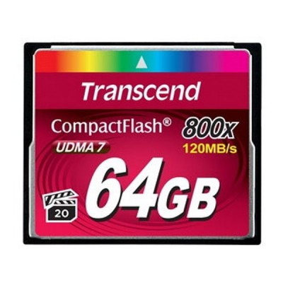 Карта памяти 64Gb - Transcend 800x Ultra Speed - Compact Flash TS64GCF800 (Оригинальная!)