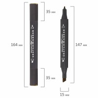 Маркер Brauberg 6mm  Dark Yellow Grey 151855