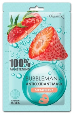 Кислородная маска-антиоксидант Funny Organix Bubblemania сочная клубника 25g 5698154