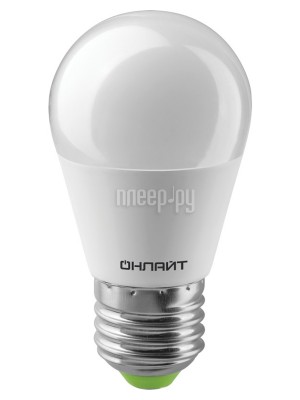 Лампочка ОнЛайт LED E27 10W 230V 2700K OLL-G45-10-230-2.7K-E27 61 968 / 82 912