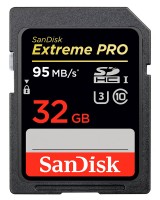 Карта памяти  32Gb - SanDisk Extreme Pro - Secure Digital HC Class 10 UHS-I U3 SDSDXXG-032G-GN4IN (Оригинальная!)