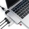 Хаб USB Satechi Aluminum Pro Hub With Ethernet для 2016/2017 MacBook Pro 13/15 Silver ST-TCPHES