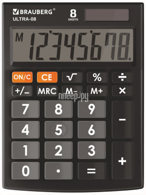 Калькулятор Brauberg Ultra-08-BK 250507
