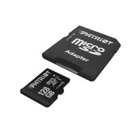 Карта памяти 128Gb - Patriot Memory microSDXC Class10 PSF128GMCSDXC10 с переходником под SD (Оригинальная!)