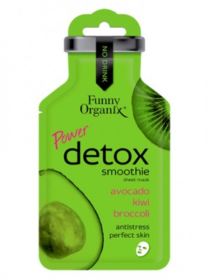 Тканевая маска для лица Funny Organix Power Detox Smoothie антиоксидантная 22g 7134651