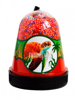 Слайм Slime Jungle Черепаха 130гр с разноцветными пенопластовыми шариками S300-33