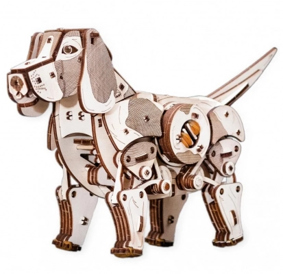 Сборная модель Eco Wood Art Механический щенок Puppy