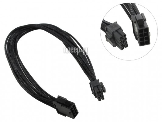 Аксессуар Кабель Akasa Flexa 8pin VGA Power Extension Cable 40cm AK-CBPW09-40BK