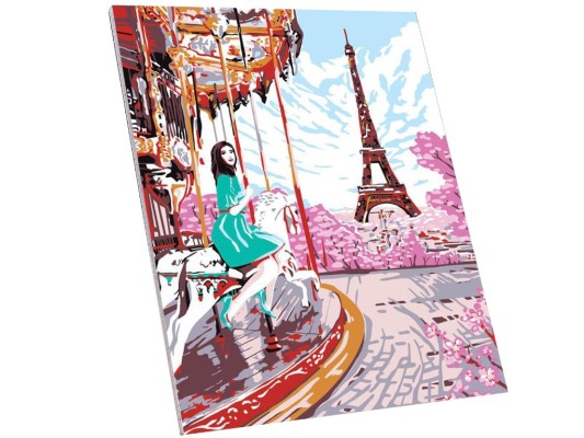 Картина по номерам Школа талантов Девушка в Париже 40x50cm 4971868