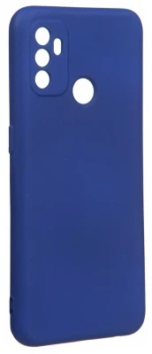 Чехол с микрофиброй DF для Oppo A53 Silicone Blue oOriginal-08