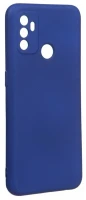 Чехол с микрофиброй DF для Oppo A53 Silicone Blue oOriginal-08