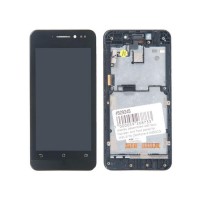 Дисплей RocknParts для ASUS ZenFone 4 A450CG в сборе с тачскрином и передней панелью Black 529245