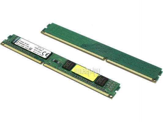 Модуль памяти Kingston DDR3 DIMM 1600MHz PC3-12800 - 8Gb KIT (2x4Gb) KVR16N11S8K2/8
