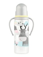 Бутылочка с соской Lubby 250ml от 0 мес. Grey 11391