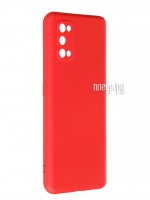 Чехол с микрофиброй DF для Realme 7 Pro Silicone Red rmOriginal-09