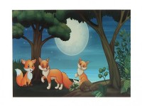 Наклейка Светящаяся картина Люми-Зуми Лисички в лесу ЛЗ-ЛЛА3