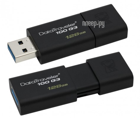 USB Flash Drive 128Gb - Kingston FlashDrive Data Traveler 100 G3 DT100G3/128GB