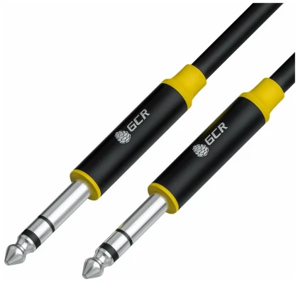 Аксессуар GCR Jack 6.35mm - Jack 6.35mm 1.5m Black GCR-53350