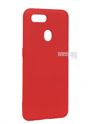 Чехол с микрофиброй DF для Oppo A5s Silicone Red oOriginal-06