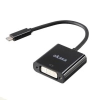 Цифровой конвертер Akasa USB Type-C to DVI 15cm AK-CBCA09-15BK