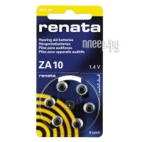 Батарейки Renata ZA10 (6 штук)