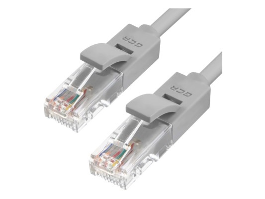 Сетевой кабель GCR UTP 24AWG cat.5e RJ45 T568B 15.0m Grey GCR-LNC03-15.0m