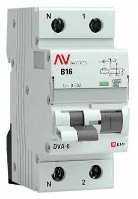 Дифференциальный автомат EKF Averes rcbo6-1pn-16B-30-a-av