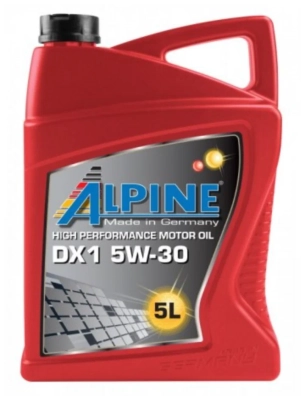Масло Масло моторное синтетическое Alpine DX1 5W-30 5L 0101662